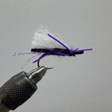 Load image into Gallery viewer, One Dozen (12) Sparkle Chubby Chernobyl Black/Purple- Strike Fly Company