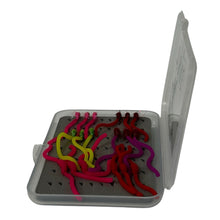 Load image into Gallery viewer, Colorful fishing lures in a clear box on a white background