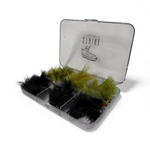 Load image into Gallery viewer, Fishing fly box with flies inside on a white background