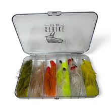 Load image into Gallery viewer, 12 Piece Bass Patterns Articulated Streamer Assortment With Fly Box- Strike Fly Company