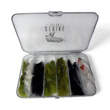 Load image into Gallery viewer, 12 Piece Articulated Streamer Assortment With Fly Box- Strike Fly Company