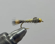 Load image into Gallery viewer, One Dozen (12) - Beadhead Gold Ribbed Hare's Ear - Nymph
