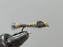 Load image into Gallery viewer, One Dozen (12) - Beadhead Gold Ribbed Hare's Ear - Nymph