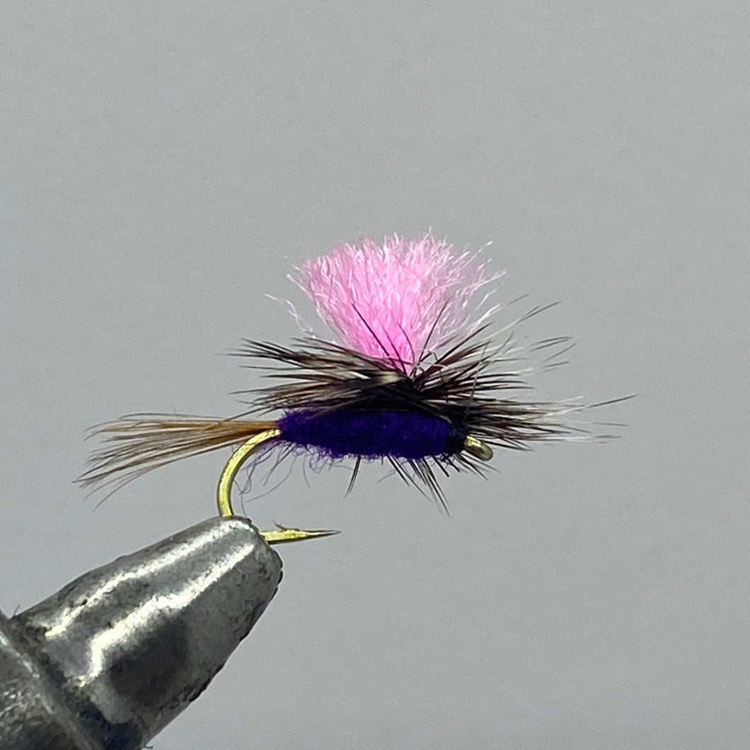 One Dozen (12) - Hi-Vis Parachute Purple Haze - Dry Fly
