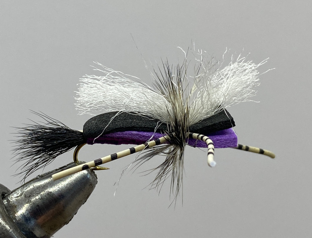 One Dozen (12) - Hippie Stomper - Purple - Dry Fly
