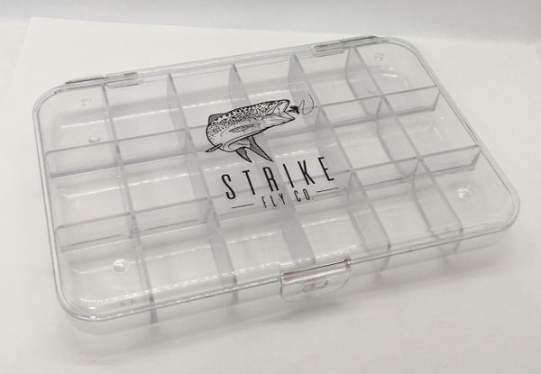 dry fly compartment box fly fishing Large Clear 18 Compartment Fly Box
