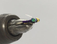 Load image into Gallery viewer, One Dozen (12) - Tungsten Beadhead Juju Baetis - Purple
