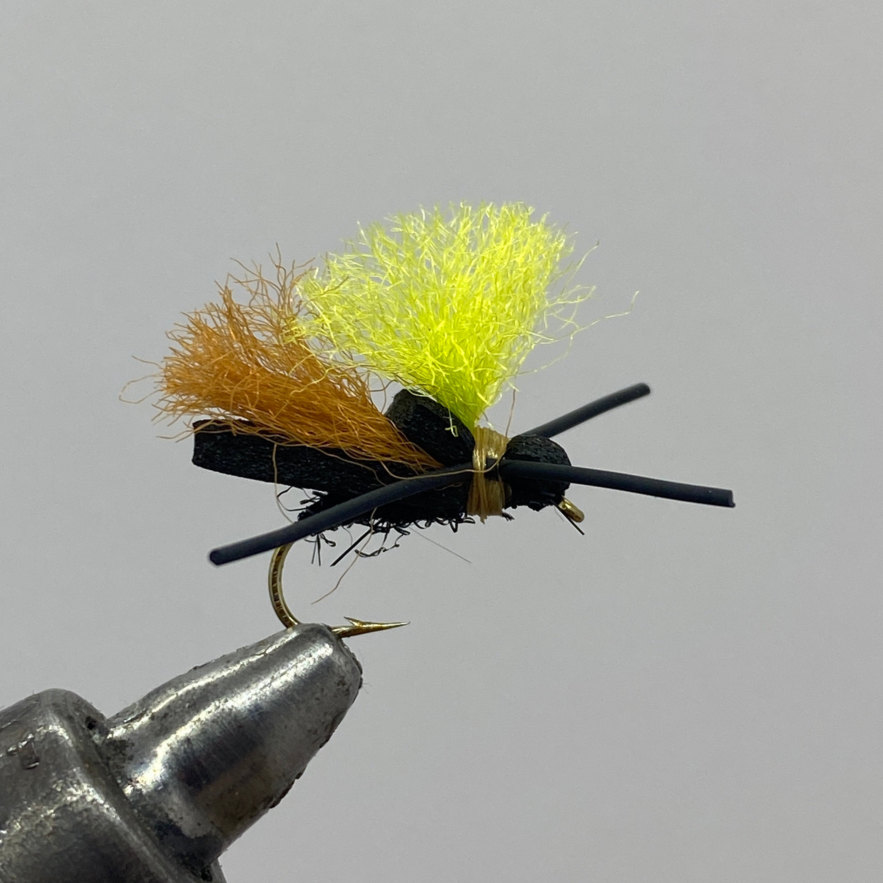 One Dozen (12) - Mini Flopper - Black - Terrestrial – Strike Fly
