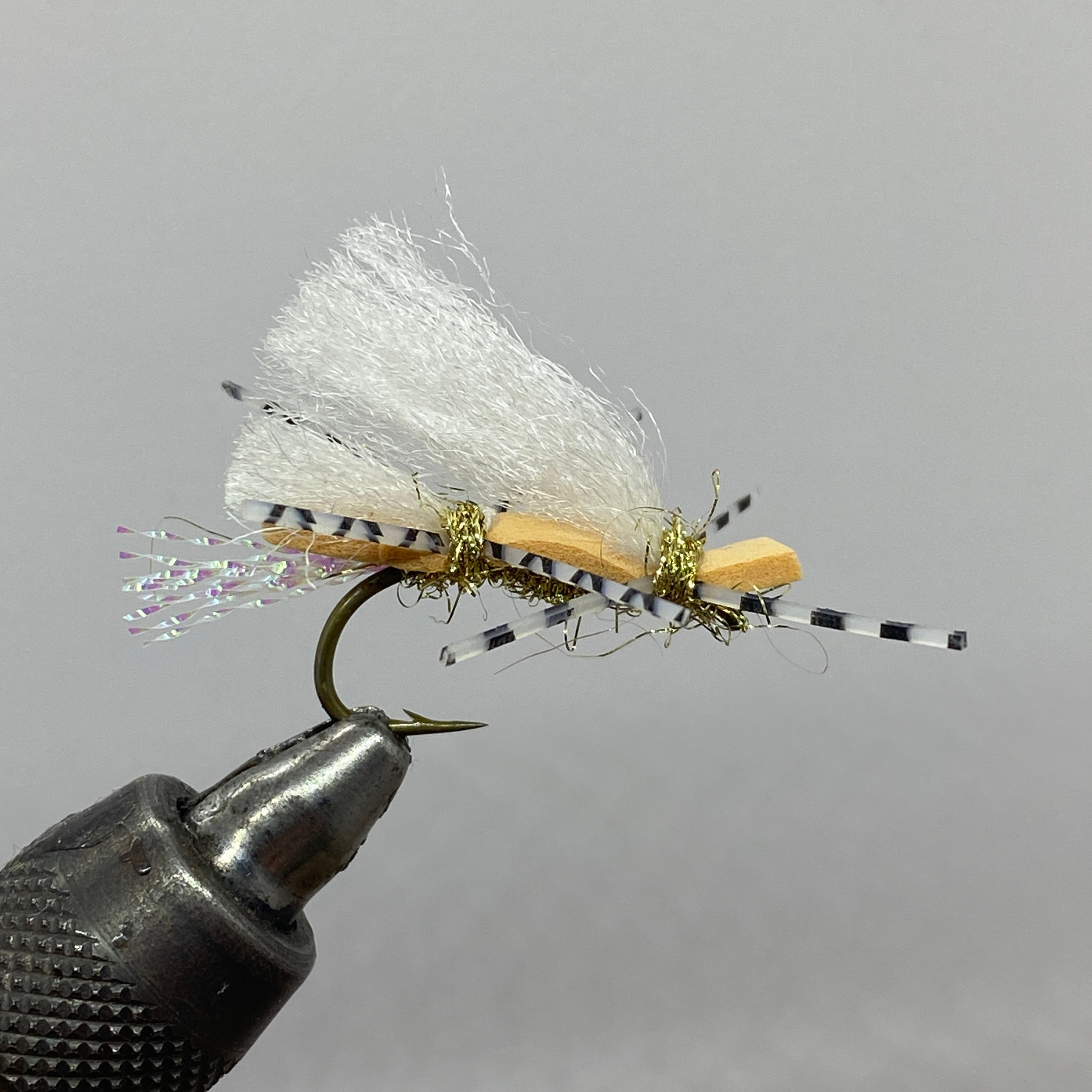 One Dozen (12) - Sparkle Chubby Chernobyl - Tan/Gold – Strike Fly