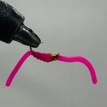 Load image into Gallery viewer, Beadhead Squirmy Worm Pink- 12 Pack- Beadhead Nymph Lures- Strike Fly Company
