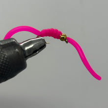 Load image into Gallery viewer, Beadhead Squirmy Worm Pink- 12 Pack- Beadhead Nymph Lures- Strike Fly Company
