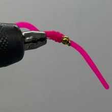 Load image into Gallery viewer, Beadhead Squirmy Worm Pink- 12 Pack- Beadhead Nymph Lures- Strike Fly Company
