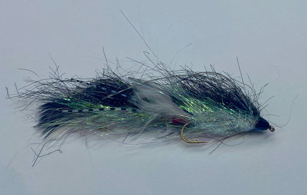 Articulated Sparkle Minnow - Black/White