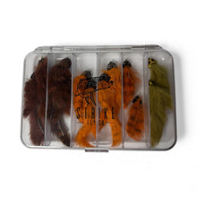 Load image into Gallery viewer, 12 Piece Sculpin Bunny Streamer Assortment with Fly Box- Strike Fly Company
