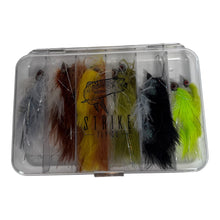 Load image into Gallery viewer, 12 Piece Barely Legal Articulated Streamer Assortment With Fly Box- Strike Fly Company
