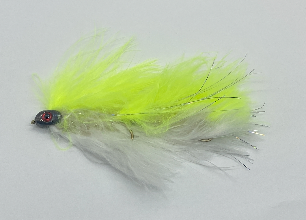 Articulated Fish Skull Barely Legal - Chartreuse/White