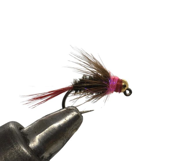 Tungsten Beadhead Jig - Red Dart - Peacock Body