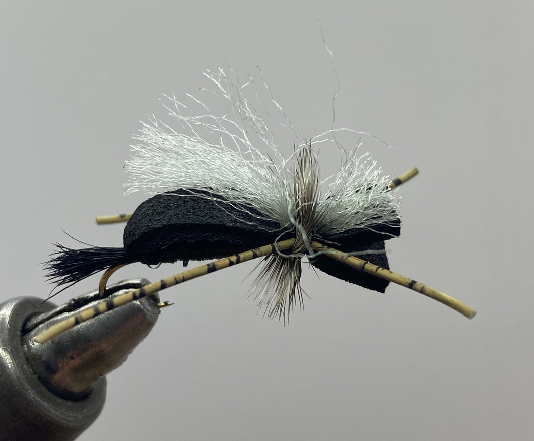 One Dozen (12) - Hippie Stomper - Black - Dry Fly