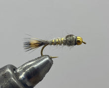 Load image into Gallery viewer, One Dozen (12) - Beadhead Gold Ribbed Hare&#39;s Ear - Nymph
