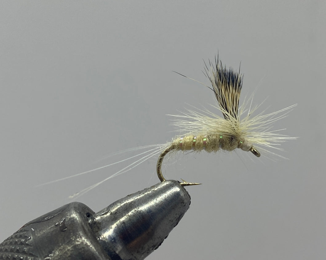 One Dozen (12) - Parachute Pale Yellow - Dry Fly