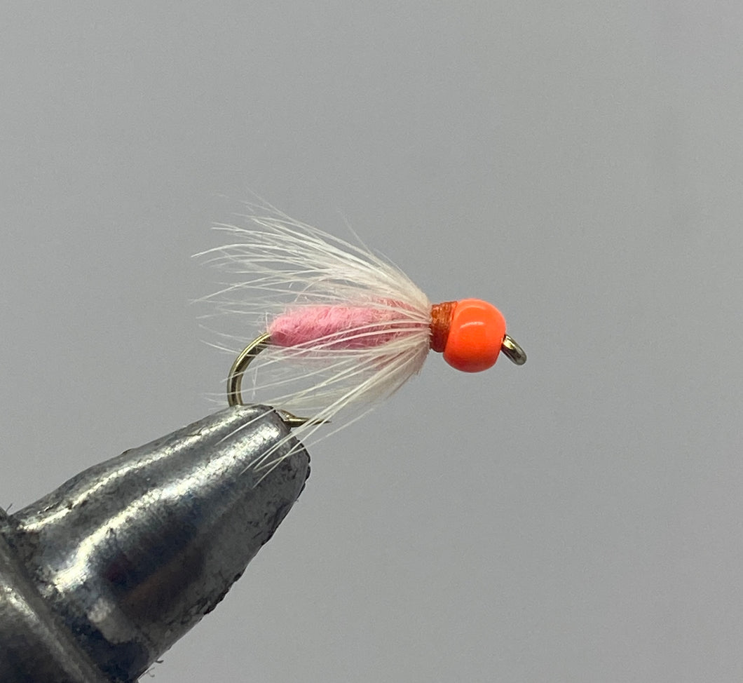 One Dozen (12) - Firebead Soft Hackle Sow Bug - Pink - Nymph