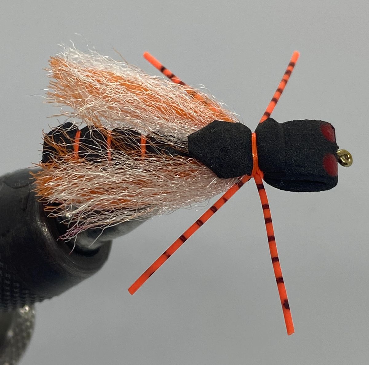 FLY FISHING FLIES - Black Foam SUPER CICADA Flies size #10** (6 pcs.) 