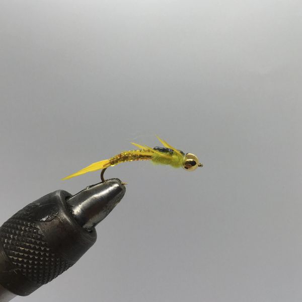 Yellow Color Nymph Fly Pattern One Dozen (12) Beadhead Stonefly Yellow Nymph- Strike Fly Company