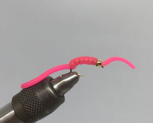 Load image into Gallery viewer, Beadhead Squirmy Worm Pink- 12 Pack- Beadhead Nymph Lures- Strike Fly Company
