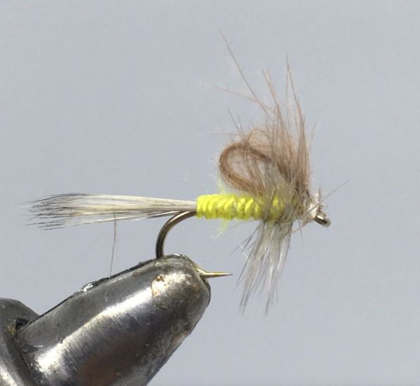 One Dozen (12) - CDC Loop Wing Emerger - Sulphur - Dry Fly – Strike Fly